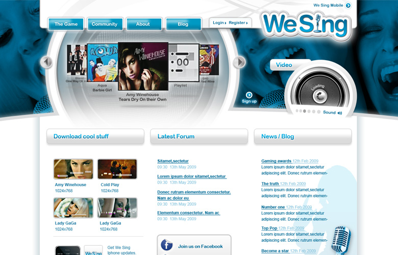 We Sing Website ~ View details